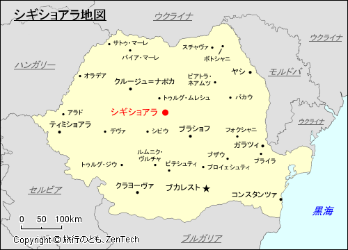 シギショアラ地図