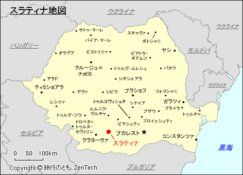 スラティナ地図