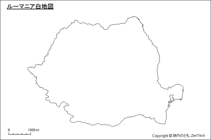 ルーマニア白地図