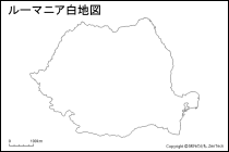 ルーマニア白地図