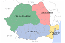 ルーマニア地方区分地図