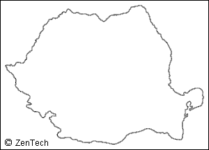 ルーマニア白地図（小サイズ）