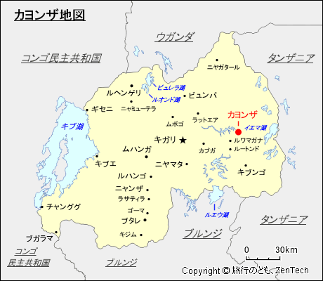 カヨンザ地図