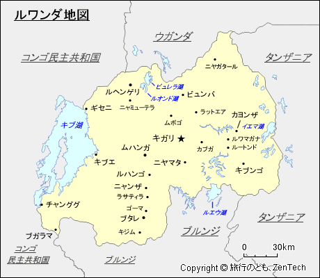 ルワンダ地図