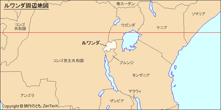 ルワンダ周辺地図