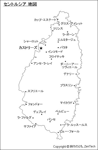 セントルシア地図