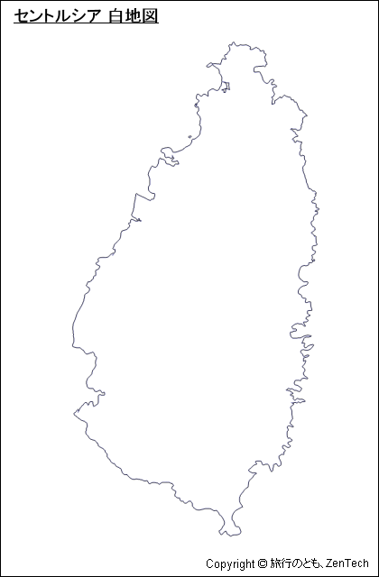 セントルシア白地図