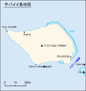 サバイイ島地図