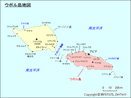 ウポル島地図