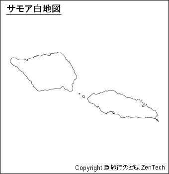 サモア白地図