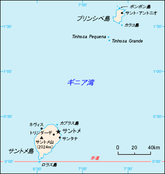 サントメ・プリンシペ地図