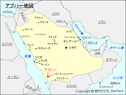 アブハー地図