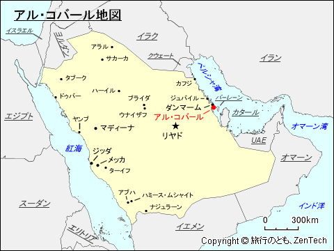 アル・コバール地図