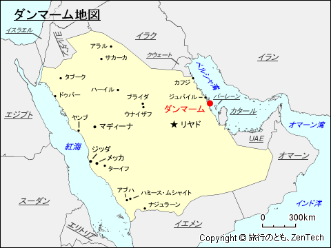 ダンマーム地図