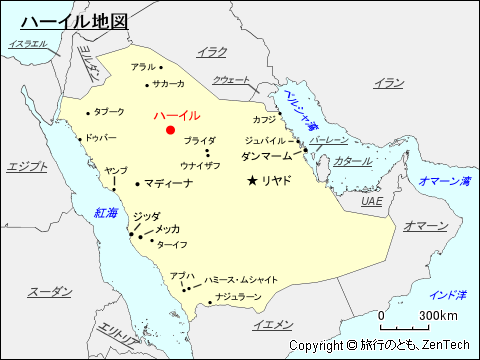 ハーイル地図