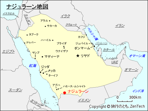 ナジュラーン地図