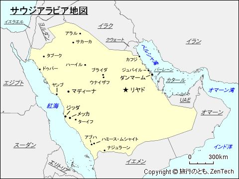 サウジアラビア地図