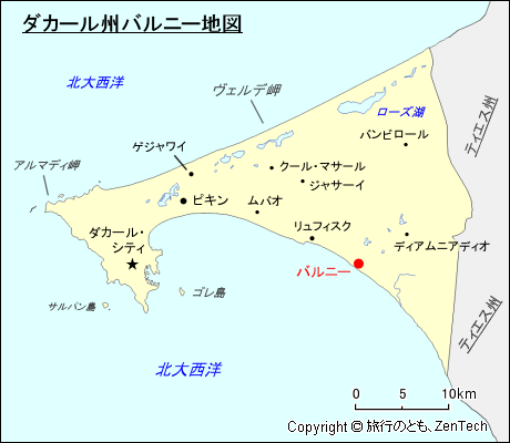 ダカール州バルニー地図