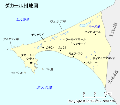 ダカール州地図