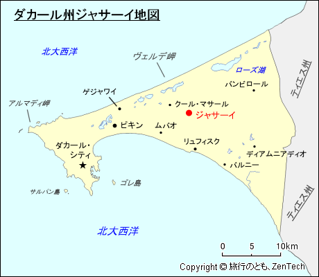 ダカール州ジャサーイ地図