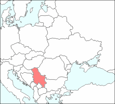 東ヨーロッパにおけるセルビアの位置