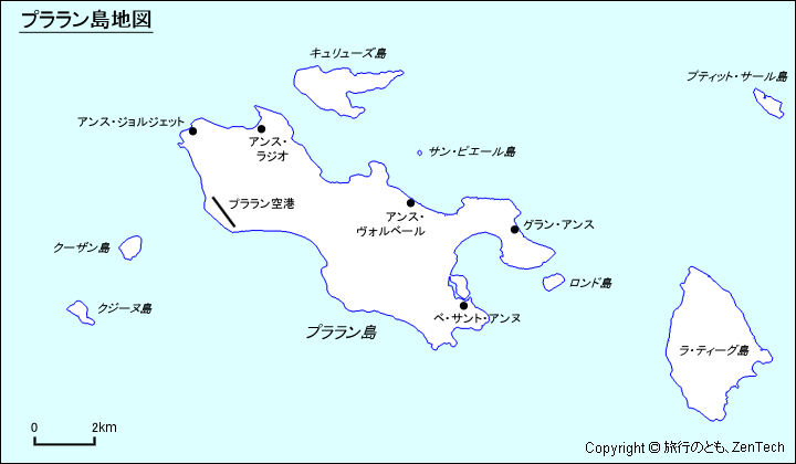 プララン島地図 プララン島地図