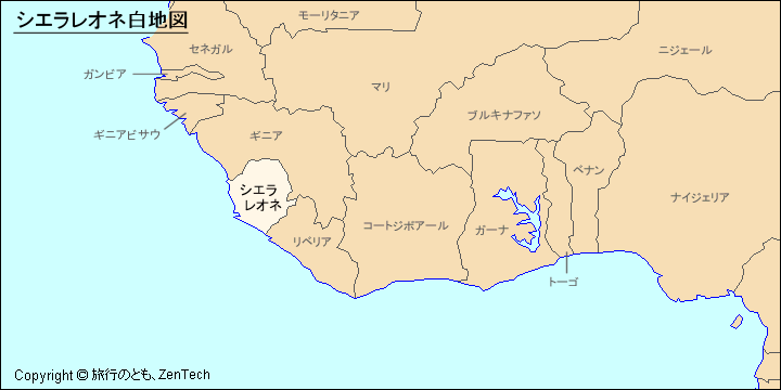 シエラレオネ周辺地図