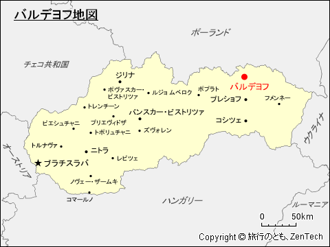 バルデヨフ地図
