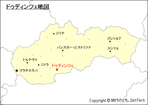 スロバキアにおけるドゥディンツェ地図