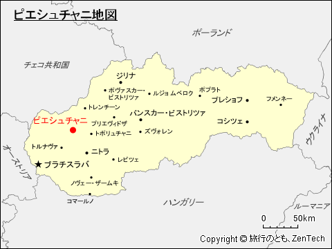 ピエシュチャニ地図