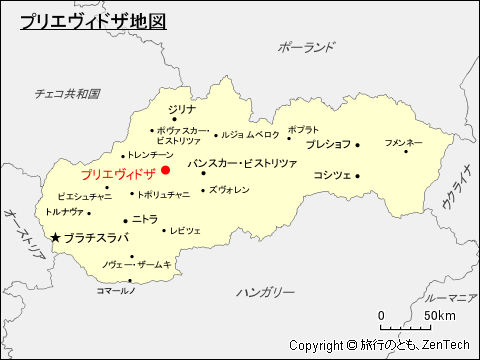 プリエヴィドザ地図