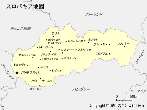 スロバキア地図