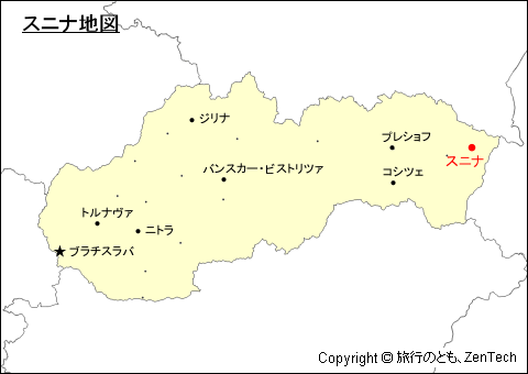 スロバキアにおけるスニナ地図