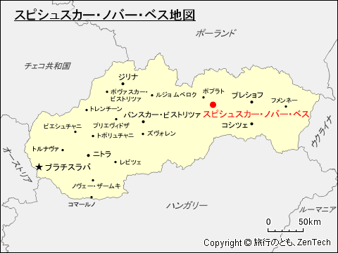 スピシュスカー・ノバー・ベス地図