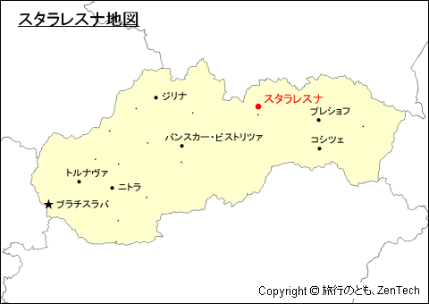 スロバキアにおけるスタラレスナ地図