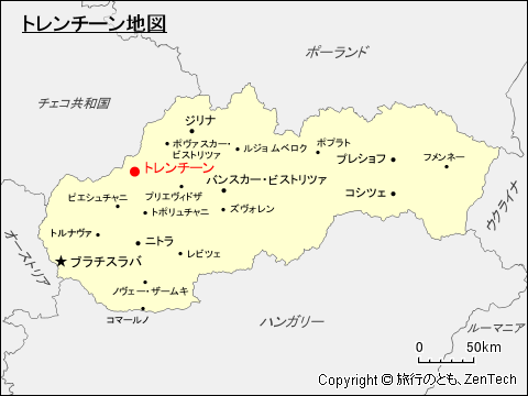 トレンチーン地図