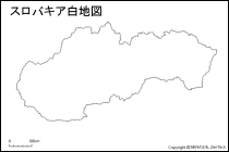 スロバキア白地図