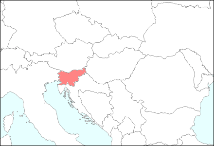中央ヨーロッパにおけるスロベニアの位置