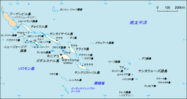 ソロモン諸島地図