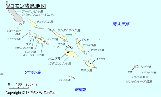 ソロモン諸島地図