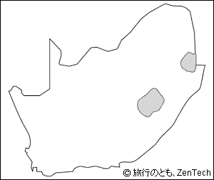 南アフリカ共和国白地図
