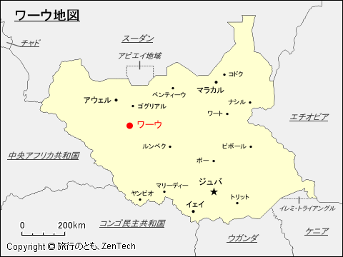 ワーウ地図