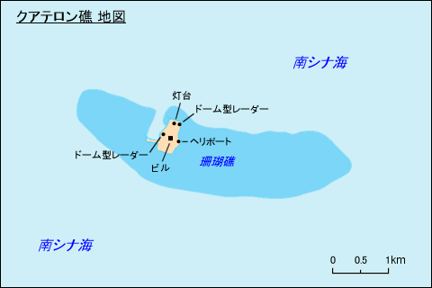 クアテロン礁地図
