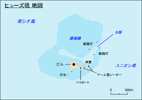 ヒューズ礁地図