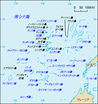 南沙諸島地図