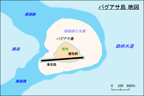 パグアサ島地図