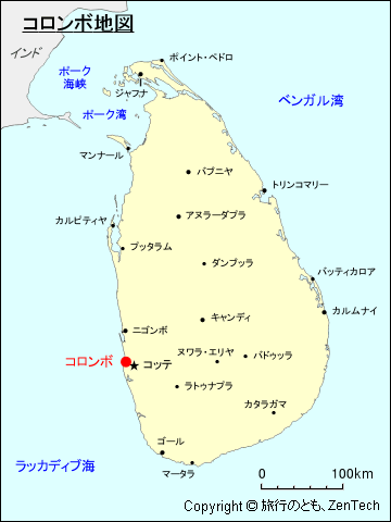 コロンボ地図