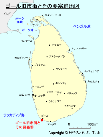 ゴール旧市街とその要塞群地図
