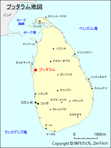 プッタラム地図