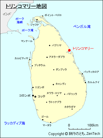 トリンコマリー地図